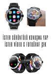 WR999 4G Lite Sim Kartlı Çift Kameralı Yeni Nesil Özellikli 16gb Yuvarlak Akıllı Saat + Ultra Watch