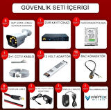 8 Kameralı 320 GB HDD Gece Renkli 5MP Lensli 1080P FULLHD Kamera Seti - Sabit İP Gerektirmez-Tak Çalıştır