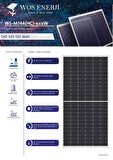 WOS ENERJİ Güneş Paneli Half Cut 550 Watt Monokristal Perc 144 Hücreli Solar Panel