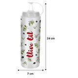 Woody Sofia Şeffaf Kapaklı Sızdırmaz Yağlık Sosluk Şişesi Plastik Yağdanlık Master Chef AP-9471