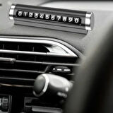 Woody Sofia Alüminyum Kasa Siyah Renk Çevirmeli Araç Içi Telefon Numaratörü Park Oto Numaratörü