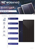 Wos Enerji 585w Watt Güneş Paneli Half-cut Topcon Çift Cam Solar Panel (ÇİFT YÖNLÜ)