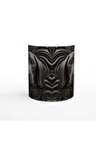 Oyma Stil Siyah Köpek Kupa Bardak