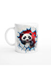 3D Sevimli Panda Baskılı Kupa Bardak