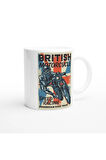 British Motorcycle Speed Racing Baskılı Kupa Bardak