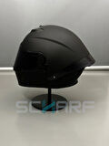 WOSEN Ws-202 Güneş Vizörlü Çene Açılır Kask Matt Black (Siyah Vizörlü)