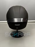 WOSEN Ws-202 Güneş Vizörlü Çene Açılır Kask Matt Black (Siyah Vizörlü)