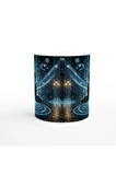 Kova Burcu Baskılı Kahve Kupası - Galaktik Taht Odası Temalı Vs2