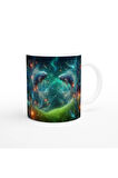 Balık Burcu Baskılı Kahve Kupası - Elementsel Doğa Krallığı Temalı Vs1