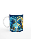 İkizler Burcu Baskılı Kahve Kupası - Astral Denizaltı Dünyası Vs1
