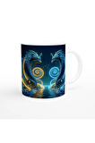 İkizler Burcu Baskılı Kahve Kupası - Astral Denizaltı Dünyası Vs2