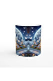 Başak Burcu Baskılı Kahve Kupası - Ay ışığında Zodyak Bahçesi Vs1