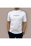 Erkek  Slim Fit Enjeksiyon Baskılı Pamuklu T-Shirt