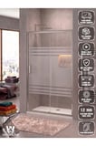 Ön Cephe 1 Sabit 1 Kayar Krom Profil Wt-1024 Desen 5 mm Temperli Cam H190 cm