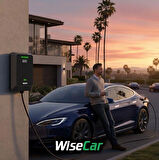 WiseCar WTA - Yapay Zeka Destekli Akıllı Elektrikli Araç Şarj Cihazı | 22 kW | Mobil Uygulama & WiseCar AI