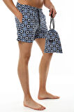 Etnik Desen Erkek Deniz Şortu