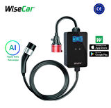 WiseCar WTP3 22 & 11 KW Taşınabilir Yapay Zeka Destekli Akıllı Elektrikli Araç Şarj Cihazı |  Mobil Uygulama & WiseCar AI