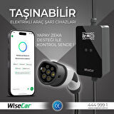 WiseCar WTP3 22 & 11 KW Taşınabilir Yapay Zeka Destekli Akıllı Elektrikli Araç Şarj Cihazı |  Mobil Uygulama & WiseCar AI