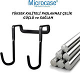 Microcase Paslanmaz Çelik Metal Banyo Duşakabin Mutfak vb Alanlar için Askılık M Model - SİYAH AL4838 1 Adet