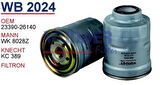 Wunder WB2024 Mazot Filtresi Corolla 07-11 Auris 07-11 CRV 06-07 1.4 D4D 2.0 D4D MRMOEM-1081173
