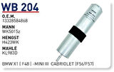 Wunder WB204 Benzin Filtresi BMW X1 ( F48 ) -Mini III Cabriolet (F56 F57) Wk5015Z MRMOEM-1081239