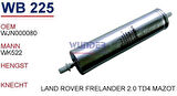 Wunder WB225 Yakıt Filtresi Land Rover Freelander2.0 Td4 Wk522 MRMOEM-1081299