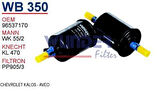 Wunder WB350 Yakıt Filtresi Chevrolet Kalos-Aveo MRMOEM-1081355