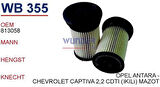 Wunder WB355 Yakıt Filtresi Opel Antara-Chevrolet Captiva 2.2 CDTI (İkili) 95135912 MRMOEM-1081367