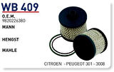 Wunder WB409 Yakıt Filtresi Peugeot 301-3008 9820226380 MRMOEM-1081423