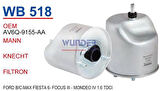 Wunder WB518 Mazot Filtresi Ford B C-Max Fiesta VI-Focus III Mondeo IV 1.6 TDCI Wk9046Z MRMOEM-1081554