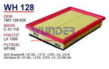 Wunder WH128 Hava Filtresi Volkswagen Sharan-03 00 C31116 MRMOEM-1082291
