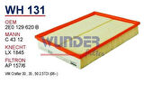 Wunder WH131 Hava Filtresi Crafter 11-06 Sprinter 2.0 TDI 2.5 TDI Bjk Cktb C-Ckuc C43121 C4312 1 MRMOEM-1082299
