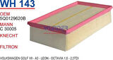 Wunder WH143 Hava Filtresi Volkswagen Golf VII-A3-Leon-Octavia 1.6-2.0TDI MRMOEM-1082347
