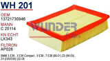 Wunder WH201 Hava Filtresi BMW 3 BMW 5 BMW 7 BMW Z3 BMW Z4 MRMOEM-1082475