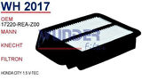 Wunder WH2017 Hava Filtresi City 05-Jazz MRMOEM-1082499