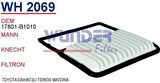 Wunder WH2069 Hava Filtresi Daihatsu Terios 1.5 MRMOEM-1082686