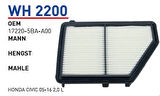 Wunder WH2200 Hava Filtresi Civic 16-17220-5Ba-A00 Fn3534 MRMOEM-1082812