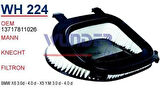 Wunder WH224 Hava Filtresi BMW X3 F25 BMW X5 E70 BMW X6 E71 C36014 Fn3825 MRMOEM-1082846