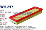 Wunder WH317 Hava Filtresi Trafic-Vivaro C3251 1 W Fn0223 MRMOEM-1082936