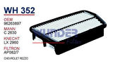 Wunder WH352 Hava Filtresi Chevrolet Rezzo LX2960 MRMOEM-1082987