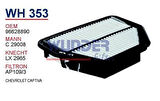 Wunder WH353 Hava Filtresi Captiva Antara 07-C29008 Fn0233 MRMOEM-1082989