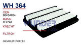 Wunder WH364 Hava Filtresi Chevrolet Epica 2.0D Fn5104 MRMOEM-1083045
