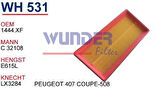 Wunder WH531 Hava Filtresi Citroen C5-C5 DW10Bted4 II 2.0 HDI Süngerli MRMOEM-1083240