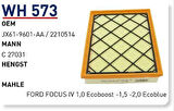 Wunder WH573 Hava Filtresi Ford Focus IV 1.0 Ecoboost-1.5-2.0 Ecoblue MRMOEM-1083400