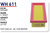 Wunder WH611 Hava Filtresi Uno 60 1.1 C1832 1 MRMOEM-1083471