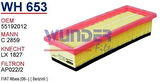 Wunder WH653 Hava Filtre Albea Doblo 1.4 Benzinli C2859 Fn0216 MRMOEM-1083528