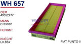Wunder WH657 Hava Filtresi Fiat Punto II Fn4110 MRMOEM-1083536