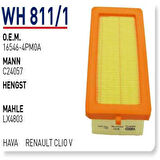 Wunder Wh811/1 Hava Filtresi Renault Clıo V Fn3030