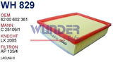 Wunder WH829 Hava Filtresi Laguna III 07-Latitude 11-1.5 DCI MRMOEM-1083953
