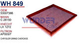 Wunder WH849 Hava Filtresi Grand Cherokee Fn6106 MRMOEM-1084036